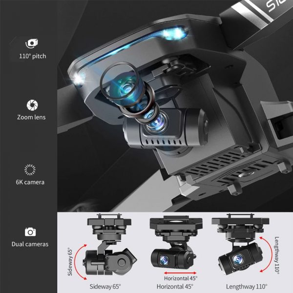 S189 Professional 3 Axis Gimble Drone long range With 6K HD Dual camera ...