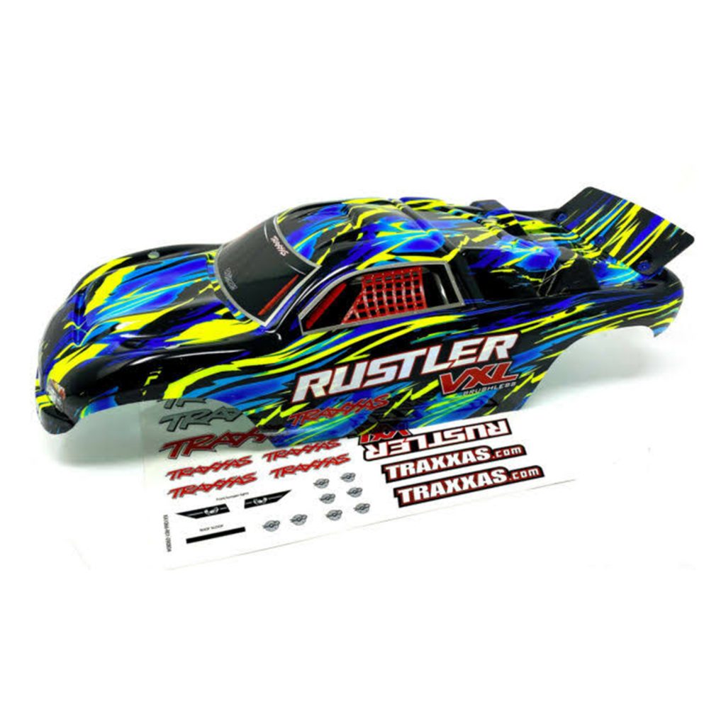 Traxxas Rustler VXL 2WD Body Shell Yellow Road RC Hobby Huge collection of toys RC Cars