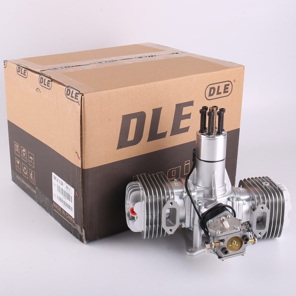 DLE-120 120cc Twin Gas Engine with Electronic Ignition and Mufflers